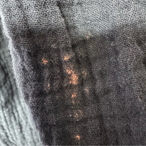 Rachel Roy Button down long sleeve polo black soft beachy flowy comfy xxl - Picture 8 of 9